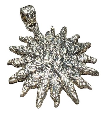 JAI for John Hardy Sterling Silver Croco Crocodile Sunburst Pendant Enhancer