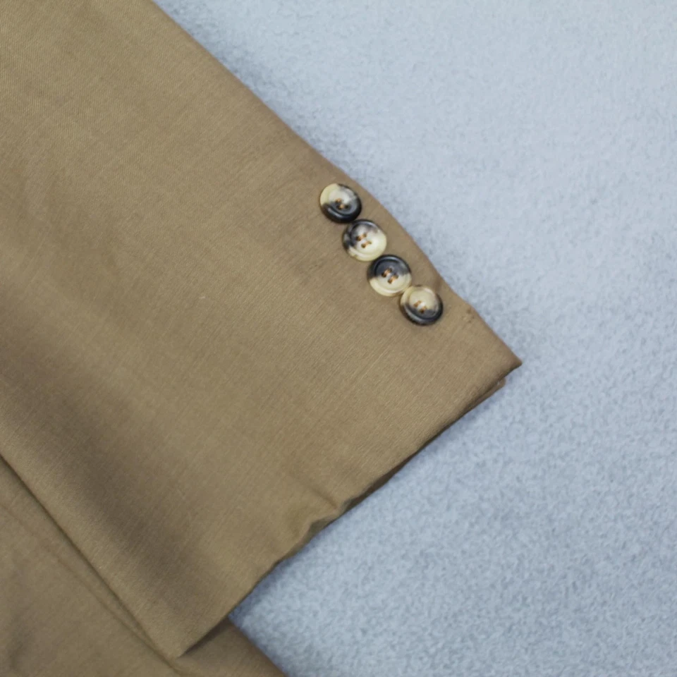 Canali Blazer Mens 54L Brown Super 120s Wool Made In Italy Jacket Sport Coat - Image 3 of 4