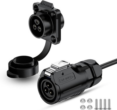LP16 3 Pin Waterproof IP68 Circular Electrical Connector 1 Meter Cable M16 Male