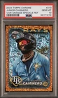 2024 Topps Chrome Junior Caminero Orange Speckle Refractor Variation /25 PSA 10