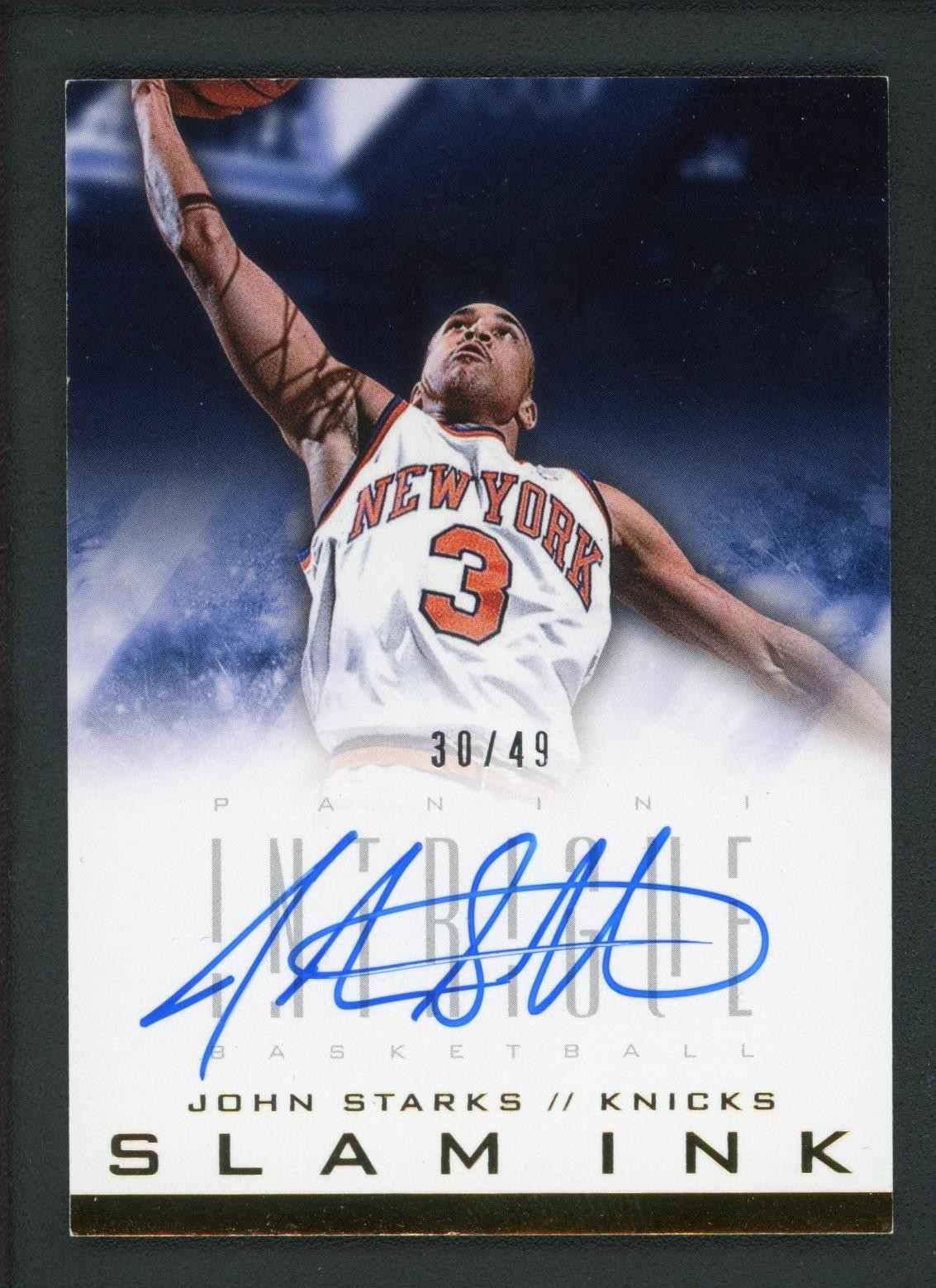 2013-14 JOHN STARKS 30/49 AUTO PANINI INTRIGUE SLAM INK AUTOGRAPHS