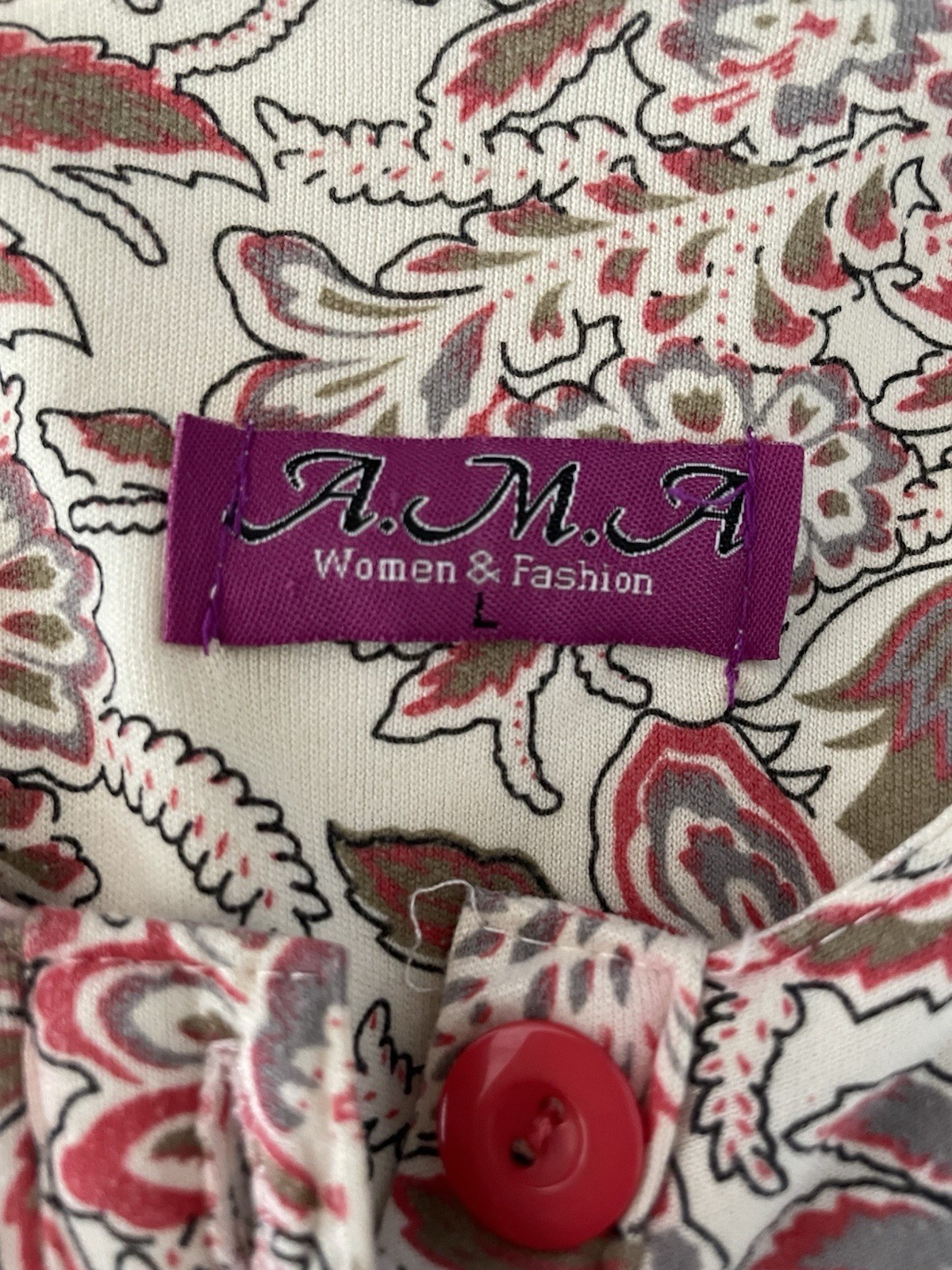 A.M.A. Women & Fashion Long Sleeve Nightgown Size L Victorian Style Design