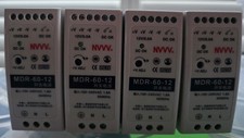 NVVV MDR-60-12 AC/DC DIN-Rail Power Supply, 12V, 5A, 60W Pack Of 4 