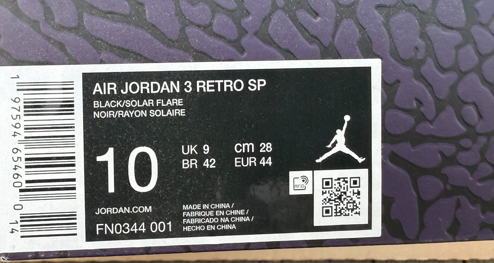 Size 10 - J. Balvin x Air Jordan 3 Retro Rio image 8