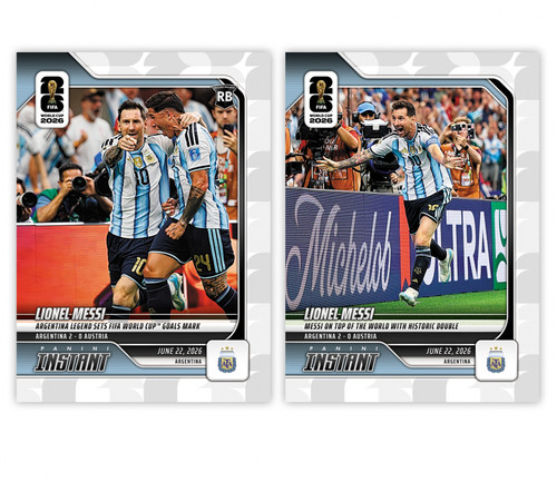 2026 Panini Instant FIFA World Cup #88 & #89 Lionel Messi Argentina - Presale