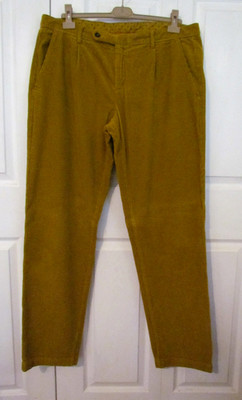 Massimo Alba Ionio2 Mustard Cotton Corduroy Trousers Pants Size 56 / US 40 Italy
