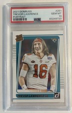 PSA 10 GEM MINT 2021 Donruss Trevor Lawrence Portrait Rated Rookie Card RC #251 . rookie card picture