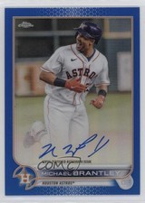 2022 Topps Chrome Veteran Blue Refractor /150 Michael Brantley #CVA-MB Auto 1ki5