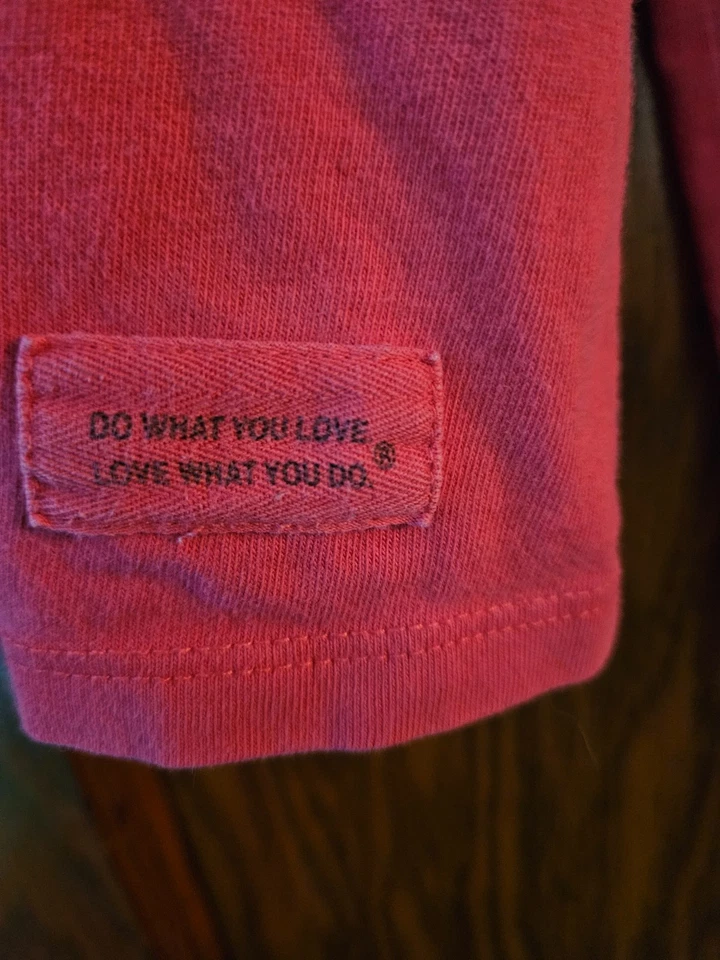 Camiseta Life is Good Mujer Talla M Roja Manga Larga Corazón Flor Foto 4 de 4