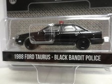 Greenlight 1988 FORD TAURUS POLICE Car '88 w/RR BLACK BANDIT Series 27