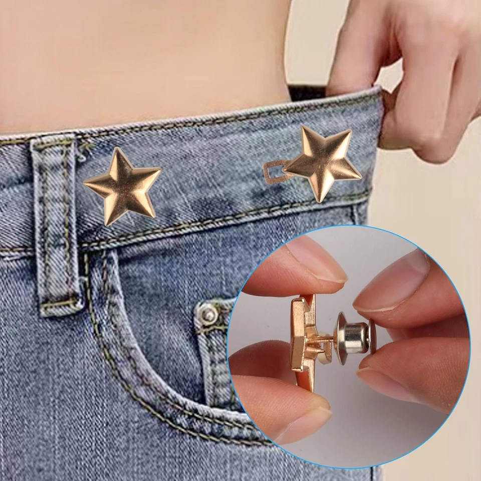 8 STK Jeansknöpfe Hosen Enger Machen Stern Hosenbund Enger Machen - Bild 4 von 4