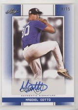 2019 Leaf Perfect Game National Showcase Blue 4/15 Magdiel Cotto Auto nd3