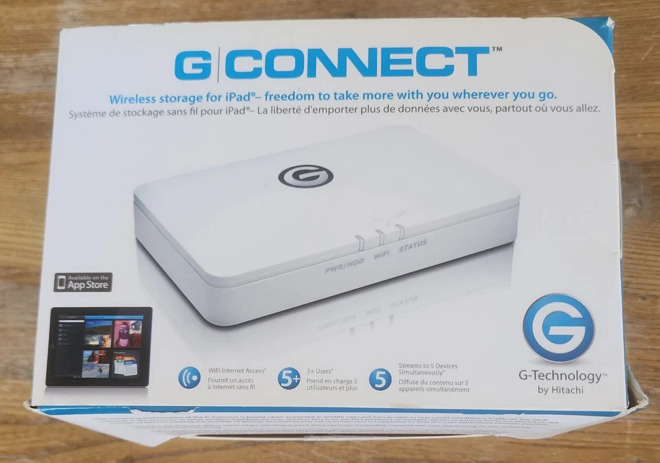 G-Technology G-CONNECT 500 GB GigE USB 2.0 Wireless Storage for iPad - Image 2 of 4