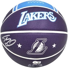 SALE! Shaquille O'Neal Signed Purple City Edition Basketball Lakers Beckett Wit