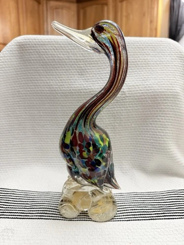 Murano Multicolored Gold Flecked Duck