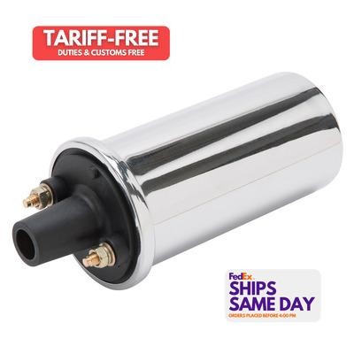 Edelbrock 22740, One Max-Fire Ignition Coil Oil Filled - Chrome Performance Part - Picture 1 of 10