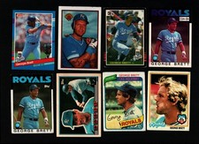 George Brett Damaged baseball cards - All have noticeable creases or discoloring