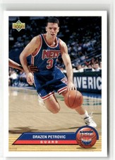 1992-93 UPPER DECK MCDONALD'S #P27 DRAZEN PETROVIC NEW JERSEY NETS