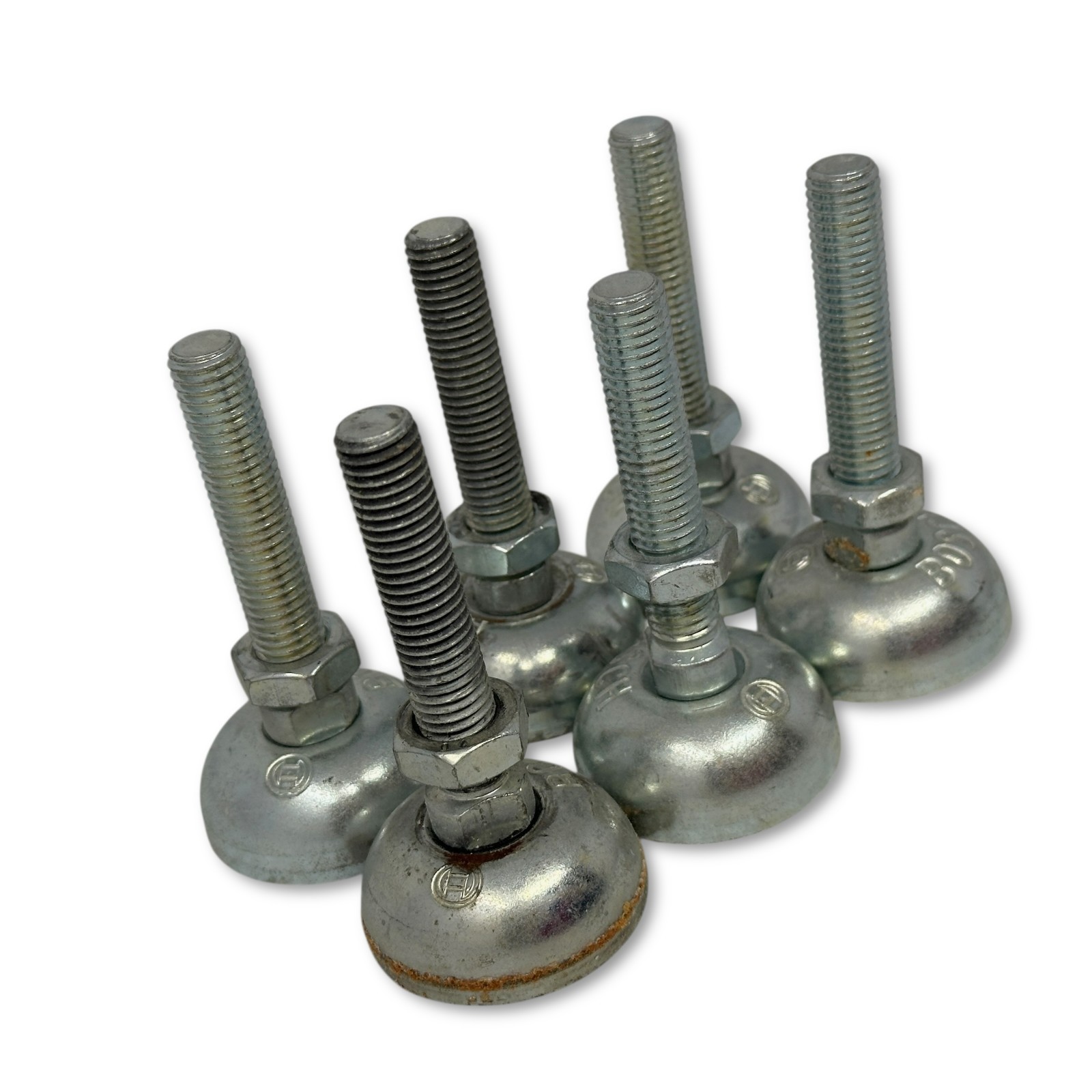 6x Bosch Rexroth Adjustable Leveling Feet -MXX Thread -Industrial Machine Mounts
