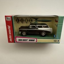 Auto World 1955 Chevy Bel Air Nomad Black Fins - Tinker AW Exclusive - CP7981