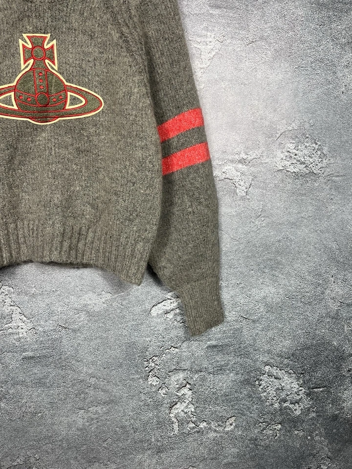 Vivienne Westwood Wool Cropped Sweater With Big Logo - Image 3 of 4
