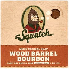 Dr. Squatch Wood Barrel Bourbon Natural Bar Soap for Men, 5 oz
