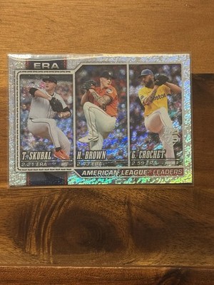 Topps 2026 Series 1 Skubal Valdez Blanco ERA League Leaders #5 Sand Glitter
