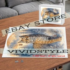 Winter Lynx Wildlife snow forest 1000pc jigsaw puzzle 19.7X29.5 in