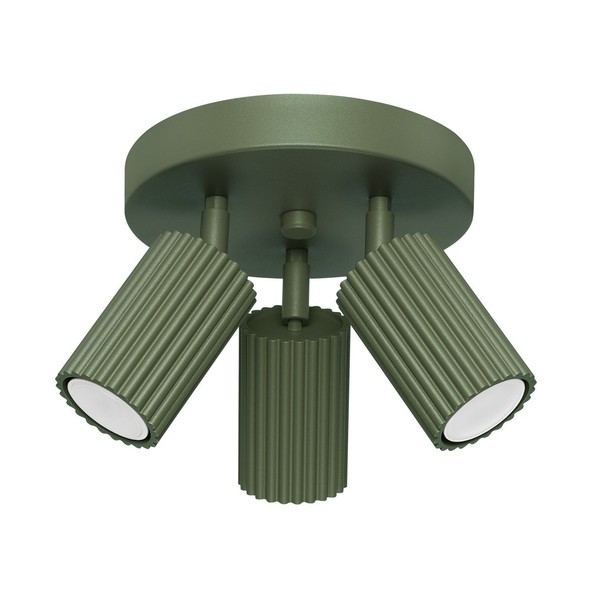 Deckenstrahler 3-Flammig GrüN Ø 19,5Cm Rund Klein GU10 Deckenlampe Deckenleuchte-image