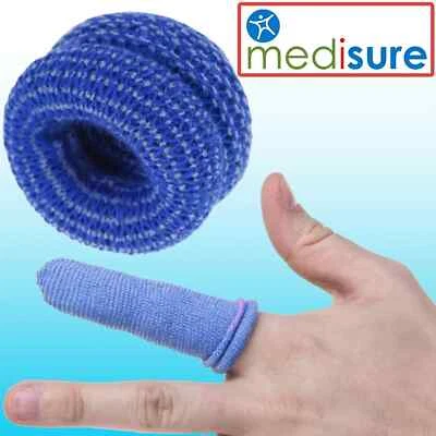 QUALICARE FINGER / THUMB BANDAGE Dressing First Aid Protective Bob Roll Buddie Cover BLUE