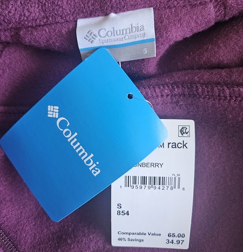 Chaqueta polar clásica con cremallera completa Columbia Benton Springs talla PEQUEÑA $65 NUEVA - Imagen 10 de 12