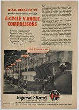 1953 Ingersoll Rand Ad: Lloyd Co. of Ventura California Gas Compressor Room Pic