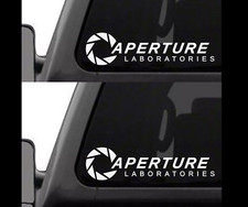 Aperture Laboratories - TWO PACK 8" Portal Game Vinyl Decals Car Truck Windows