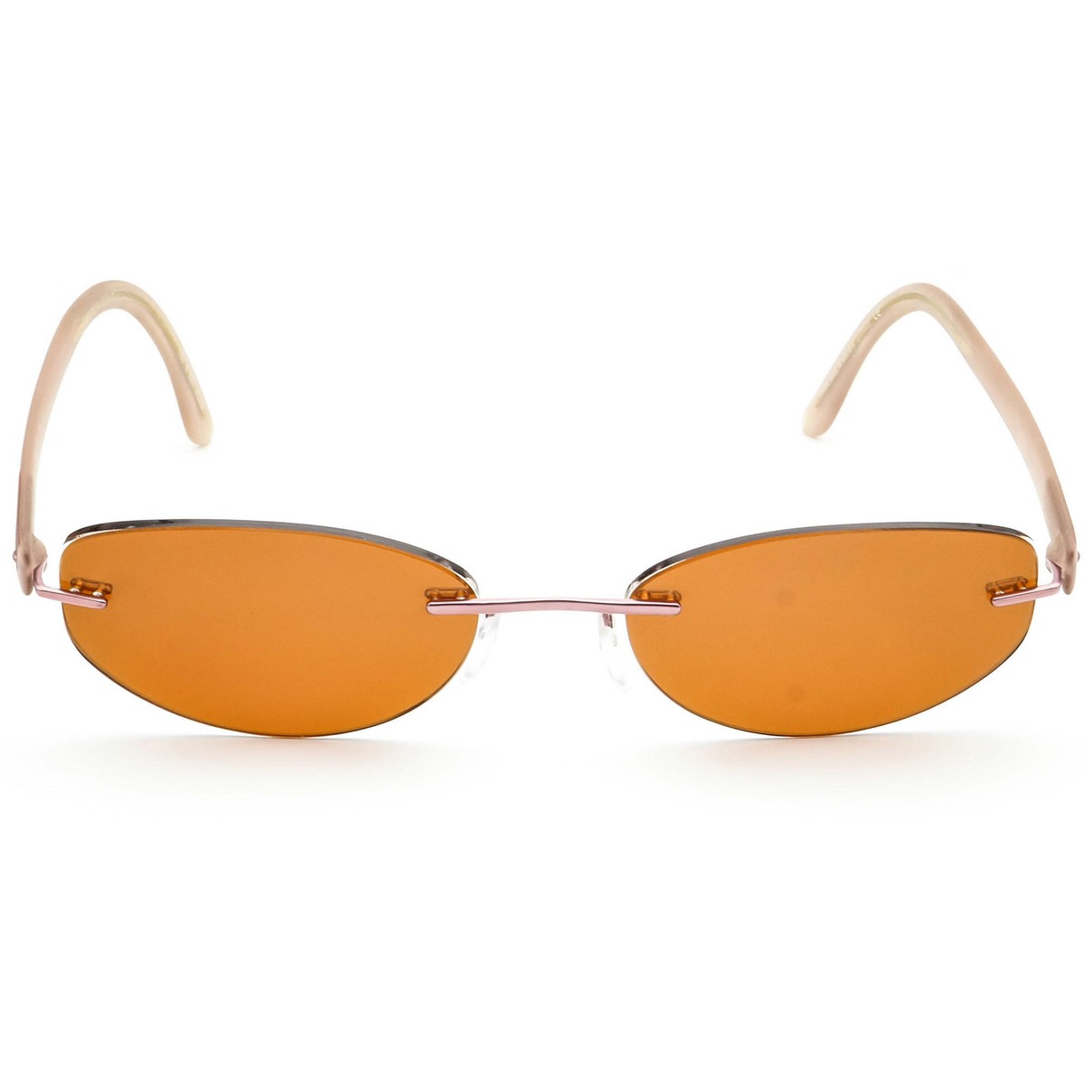 Silhouette Eyeglasses 7608 6057 Brown/Beige Rimless Frame 