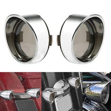 Turn Signal Light Smoke Lens Cover Bezels For Harley Dyna Softail Touring Visor