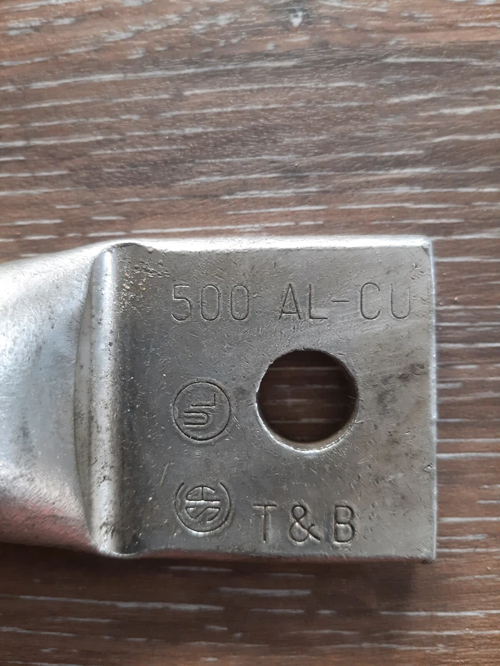 T&B 500 AL-CU / 99DIE ALUMINIUM CRIMP CONNECTOR / 60171 1/2" BOLT 500 MCM  - Image 2 of 4