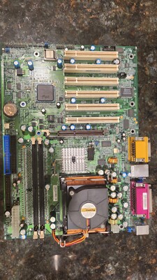 SuperMicro motherboard MBD-P4SGA+ v1.2 USED TESTED | Pentium 4 and heatsink