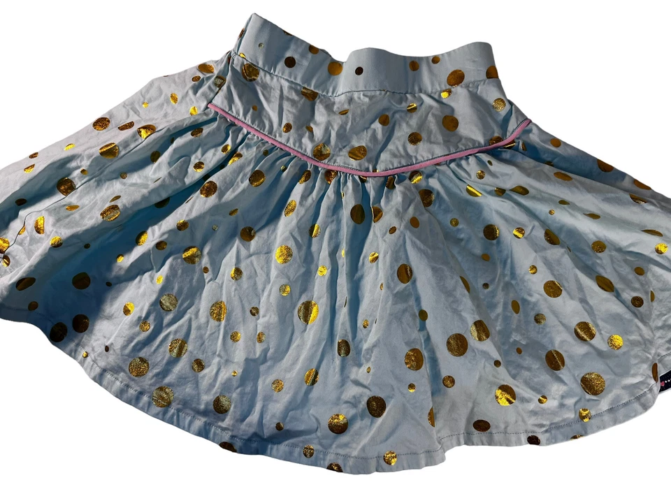 Falda Matilda Jane Verde Dorada Hola Encantadoras Niñas 8 Lunares Lámina Dorada Como Nueva Giro  Foto 2 de 4