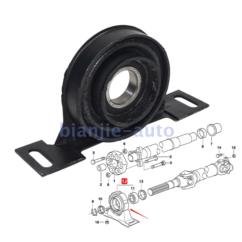 Driveshaft Center Support Bearing For BMW E46 318i M43 E39 528i 