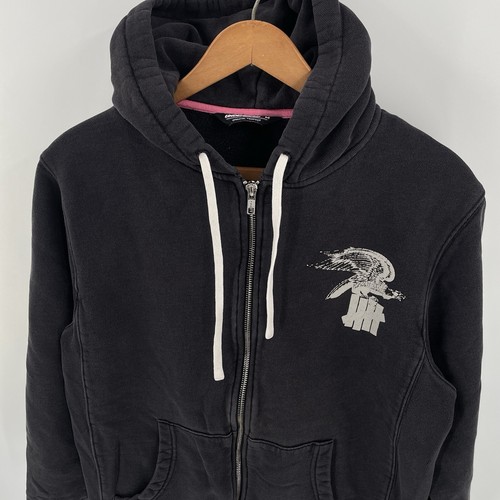 Undefeated Men’s Size Medium Dark Gray/Black Full Zip Up Hoodie - Picture 2 of 10