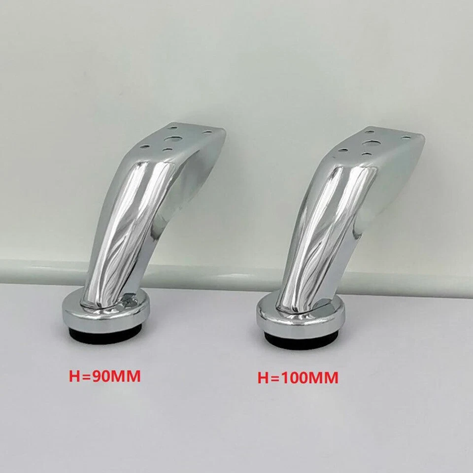 Möbelfüße Möbelbeine Sockelfuß Schrankfuß Sofafüße Füße Chrom - Bild 2 von 4