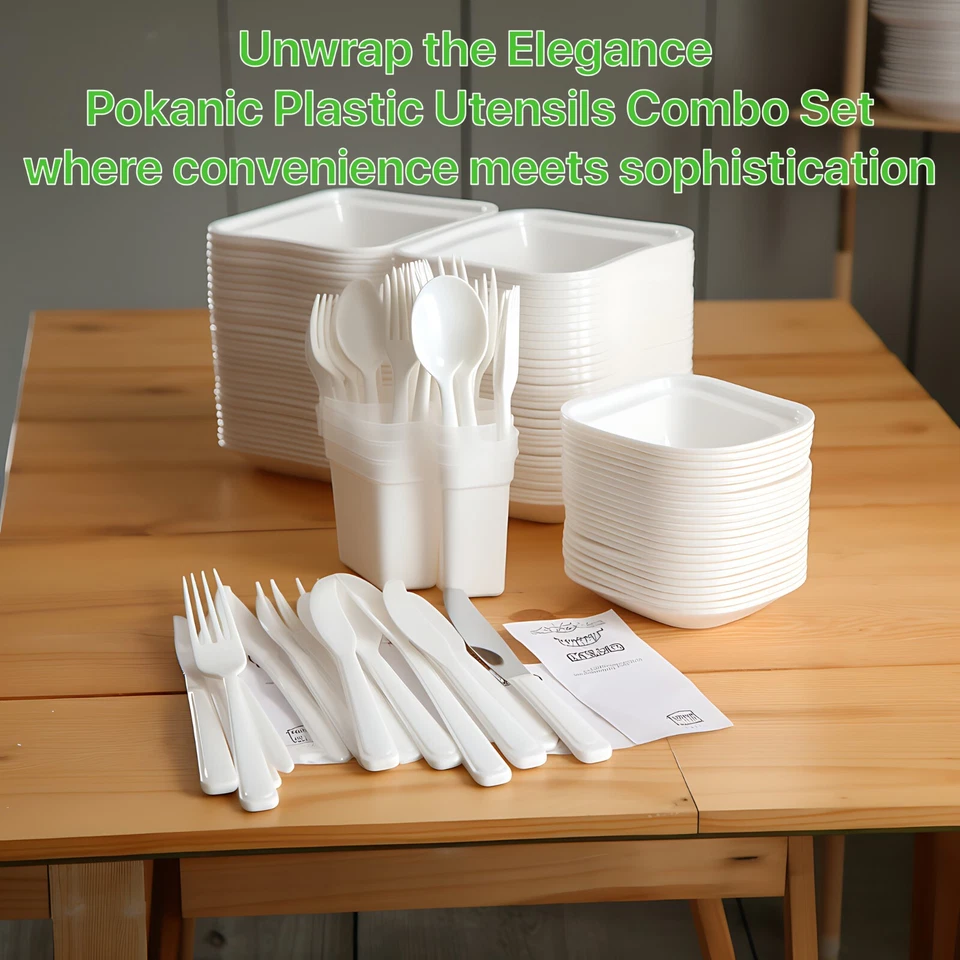 Paquete de cubiertos desechables de plástico para utensilios tenedor cuchara cuchillo servilleta sal pimienta paquete Foto 4 de 4