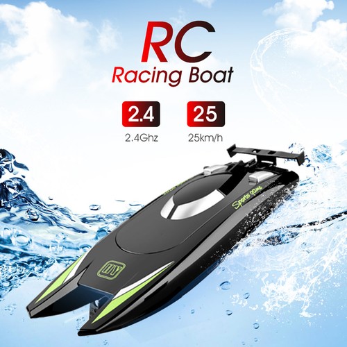 Remote Control Boats for Pool and Lake 25KM/H 2.4GH 2CH RC Boat Black Toys T5C2 - Picture 3 of 17