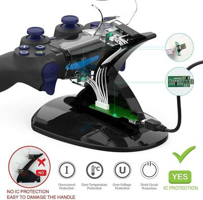 Station D'accueil Double Charge Pour Manettes PlayStation 4 - Neuf Sous Blister - Charge Deux Manettes Simultanément
