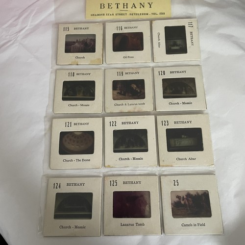 Vtg Slides Bethany Bethlehem Colour Lot Of 12 various views buildings