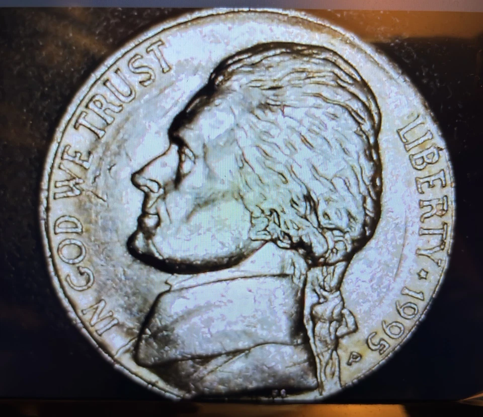 1995P Nickel Error   The letter O Is Missing On Monticello - Image 2 of 4