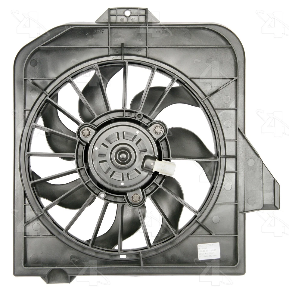 For 2001-2005 Dodge Caravan A/C Condenser Fan Assembly 4 Seasons 2002 2003 2004 - Image 4 of 4
