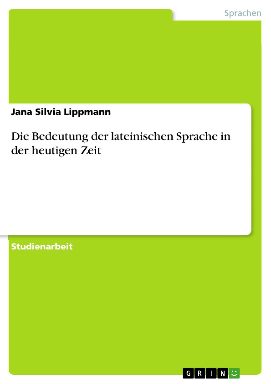 Thumbnail - Die Bedeutung Der Lateinischen Sprache In Der Heutigen Zeit Jana