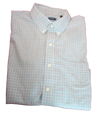 Arrow Shirt Men's 2XL XXL Casual Pocket Button Down Plaid Short Sleeve