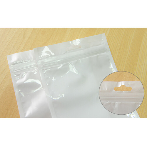 Clear White Resealable Zip Bag Seal Plastic Bags Retail Packaging Pouch New - Picture 5 of 7